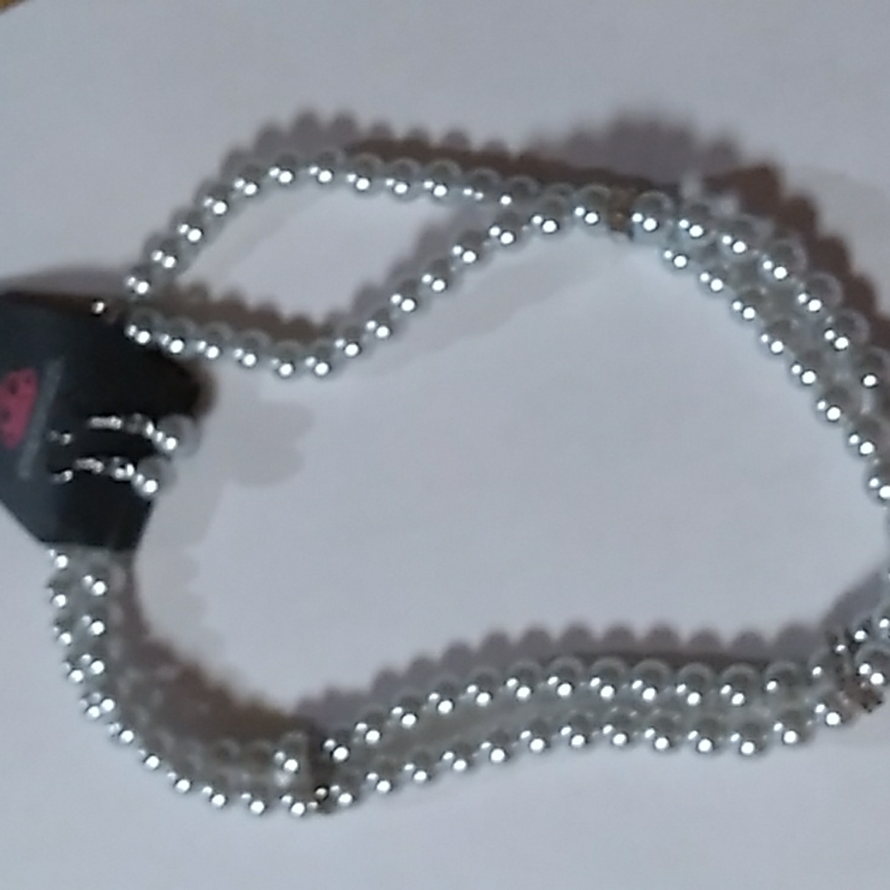 silver bracelet and white pearl bracelet pearl necklace